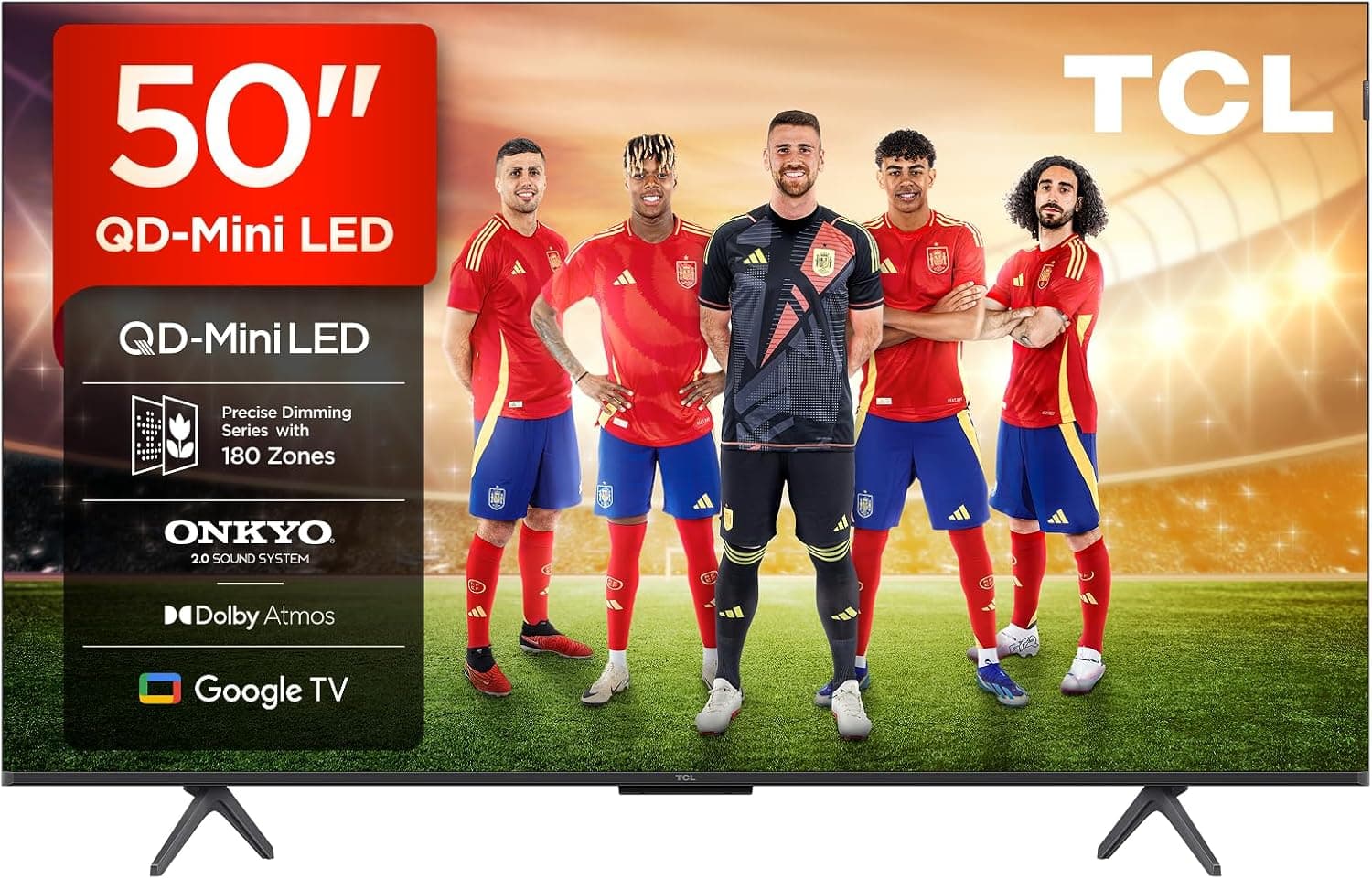 TCL 50Q6C QD-Mini LED TV, 4K HDR Premium 1000nits, Smart TV zasilany przez Google (Dolby… product image