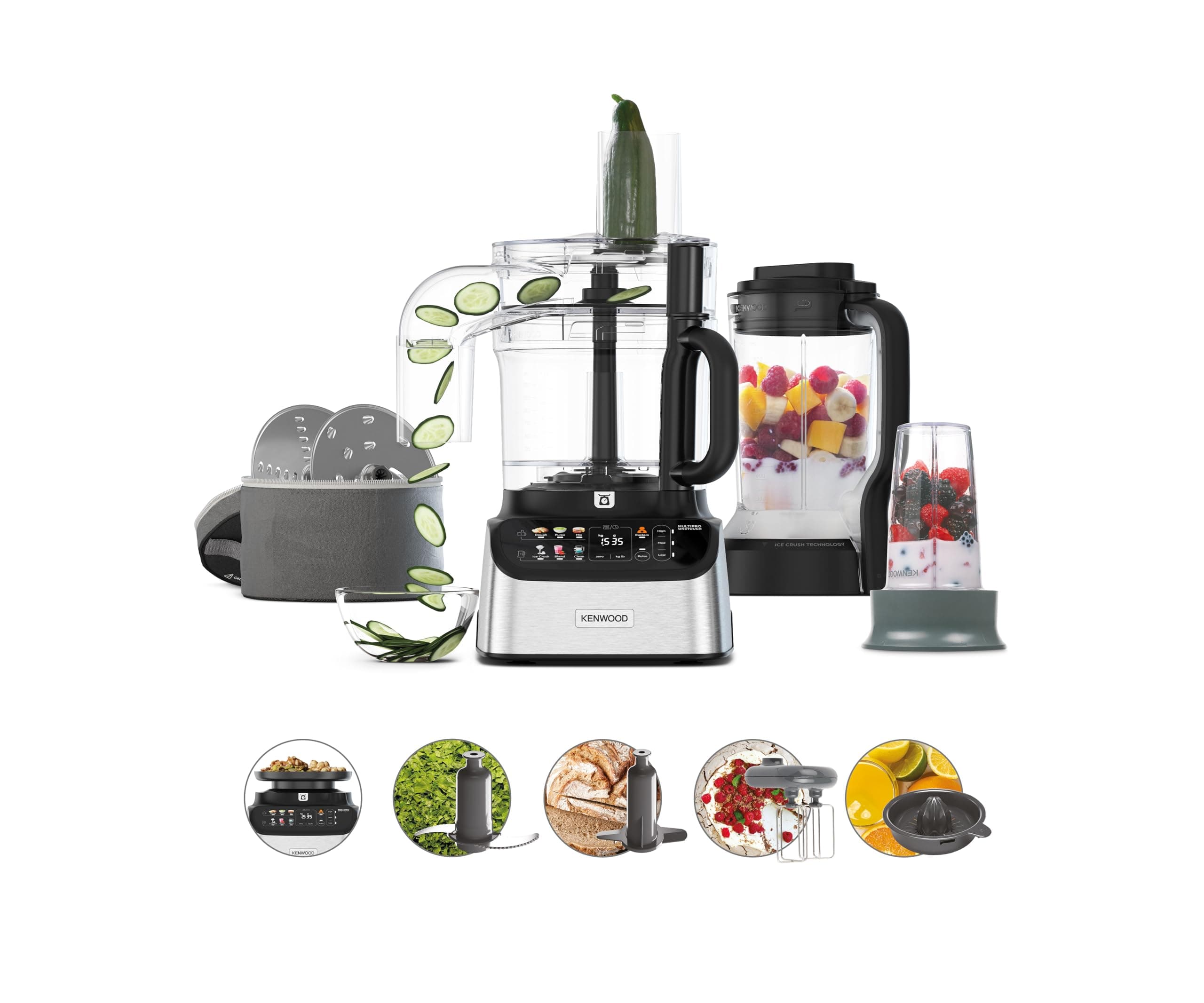 Kenwood MultiPro OneTouch FDM73.850SS, Food Processor and Blender Multifunctional with 13… product image