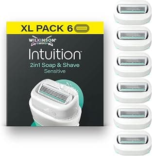 Intuition Soap & Shave Sensitive Women's Razors 6 Refills | 4-Blade Women's Razor, 2 in 1… product image