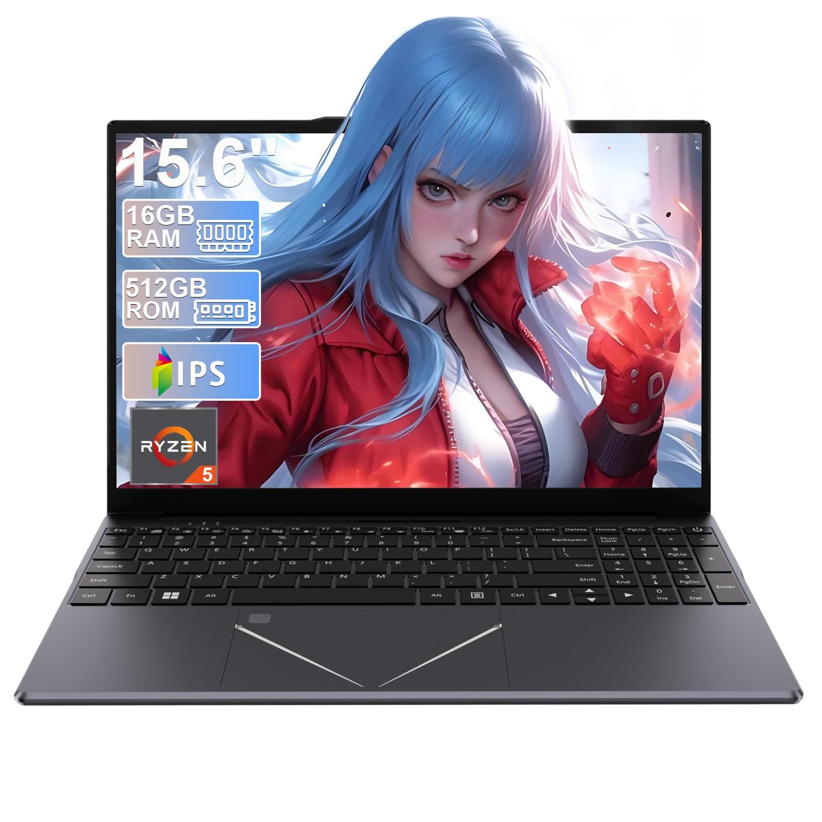 DREAMFYRE 15.6 Inch Laptop 16GB DDR4 512GB SSD, Ryzen 5 3500U Processor Gaming Laptop PC with… product image