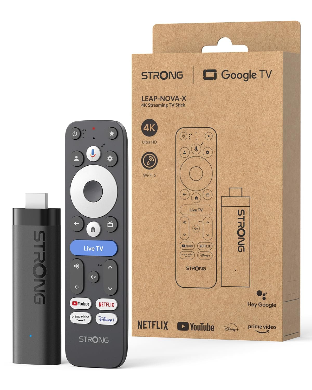 STRONG LEAP-NOVA-X TV Stick 4K UHD, Android 14, 32GB Memoria, Dolby Vision/Audio, Wi-Fi 6,… product image