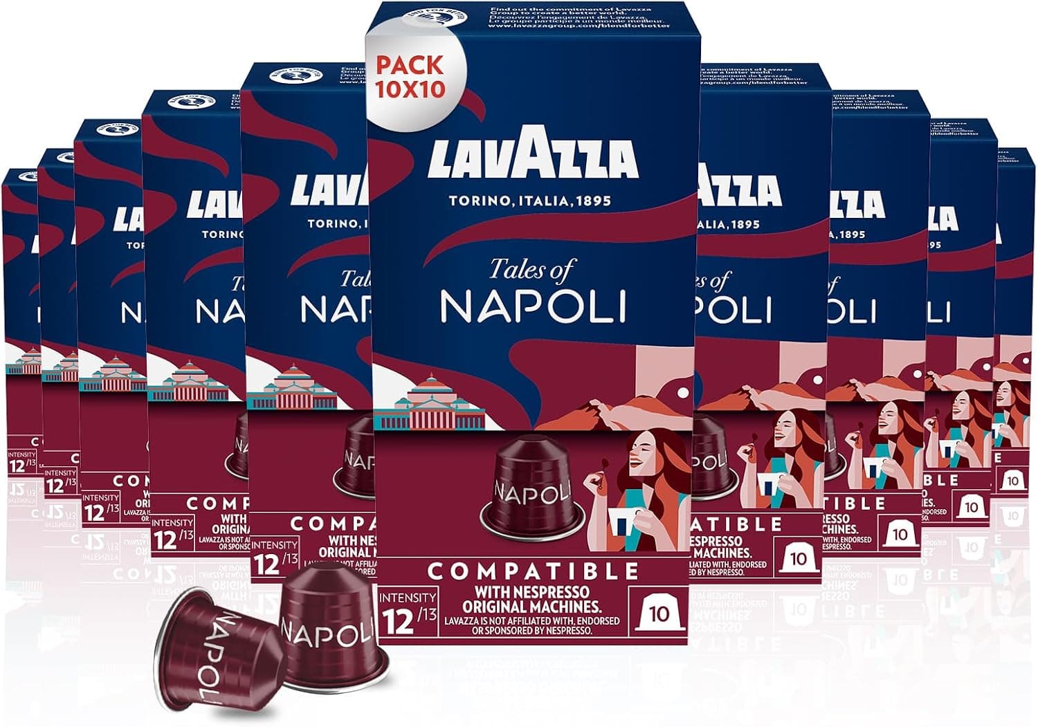 Lavazza Tales Of Napoli Espresso Capsules Nespresso® Compatible | Intensity 12 - Arabica &… product image