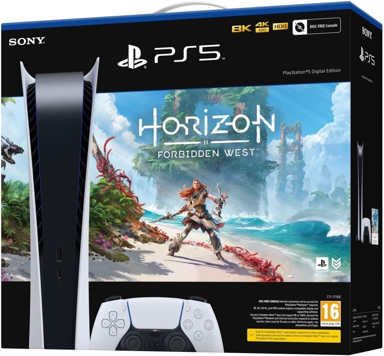 Console Sony PlayStation 5 Edition Digital Avec Horizon Forbidden West EU product image