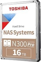 Toshiba N300 PRO 16TB Large-Sized Business NAS (up to 24 bays) 3.5-Inch Internal Hard Drive -… product image
