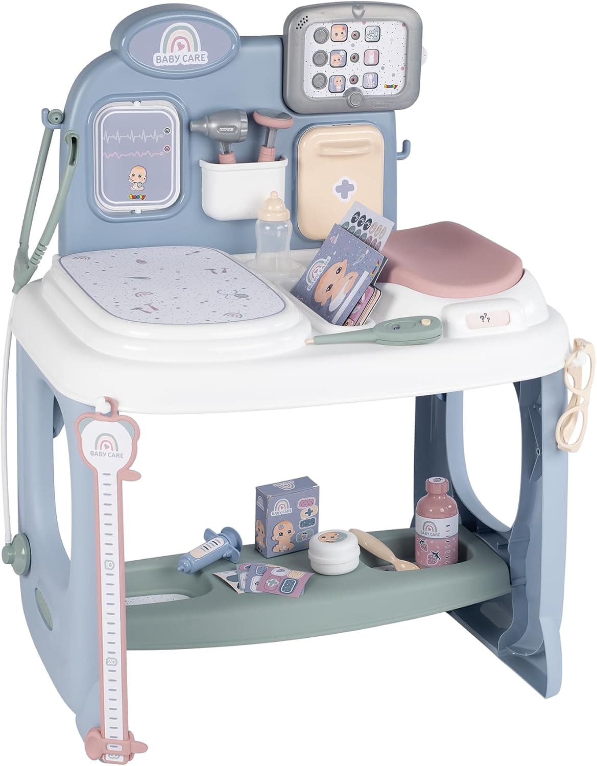 Smoby – Baby Care Center - für Puppen bis 38 cm – mit mechanischer Waage, Untersuchungstisch… product image