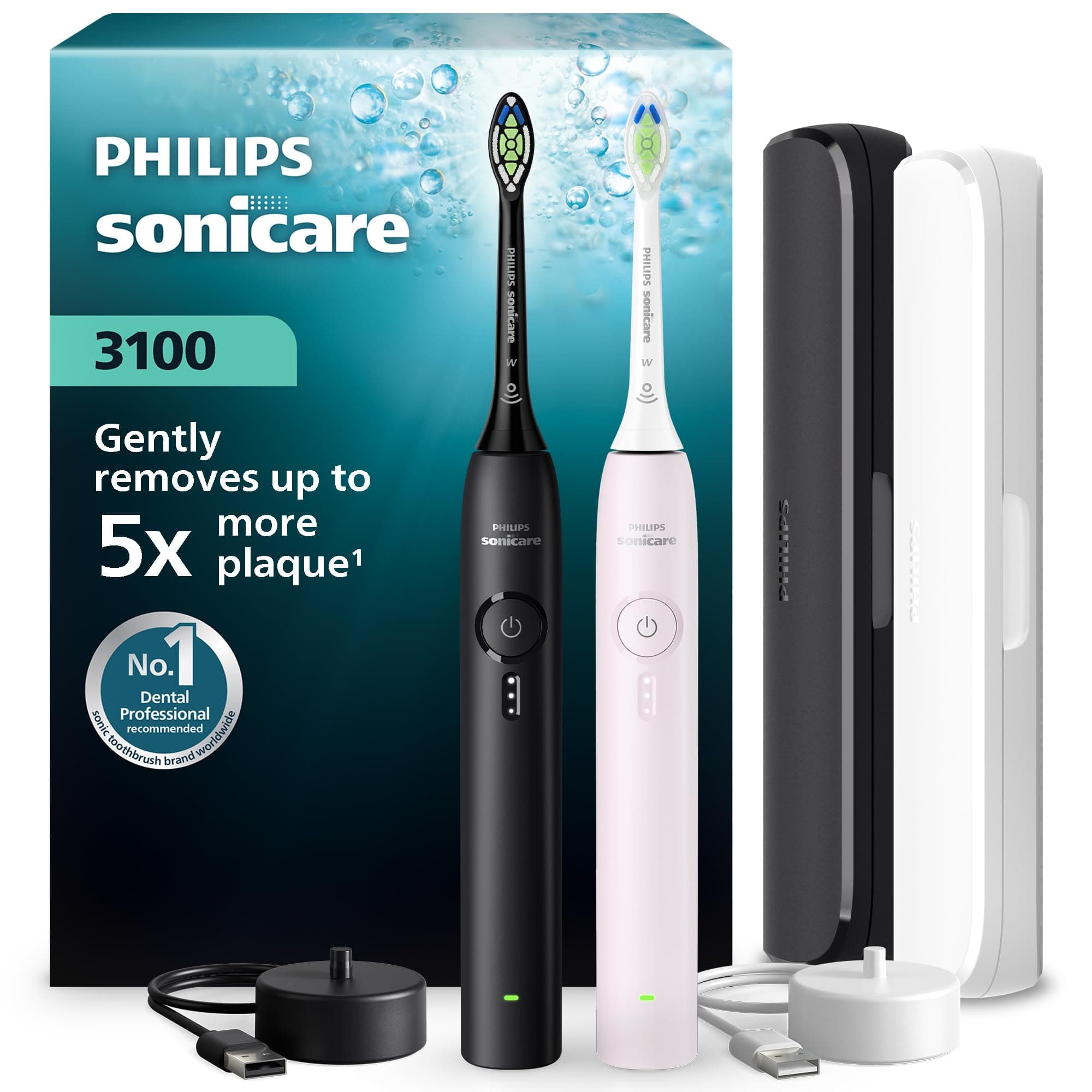 Philips Sonicare Series 3100 Elektrische Zahnbürste – Schallzahnbürste, Drucksensor, 3… product image