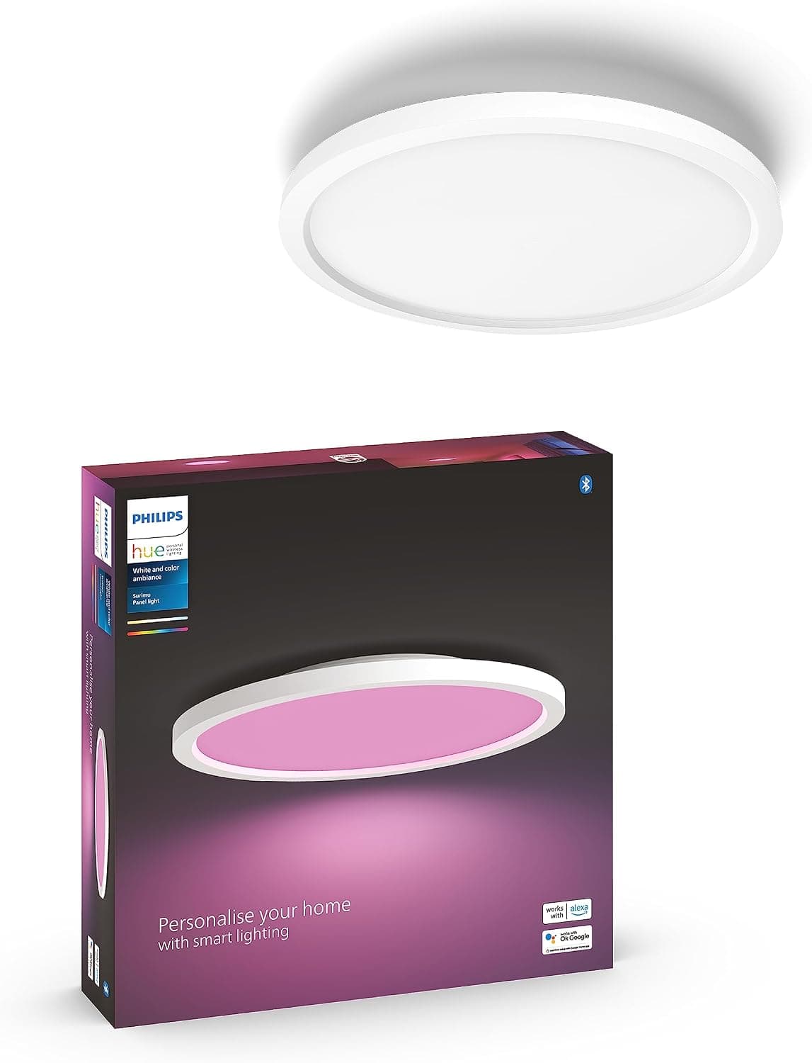 Philips Hue White Ambience Surimu Panelleuchte, weiß, rund, 40W, alle Weißschattierungen,… product image