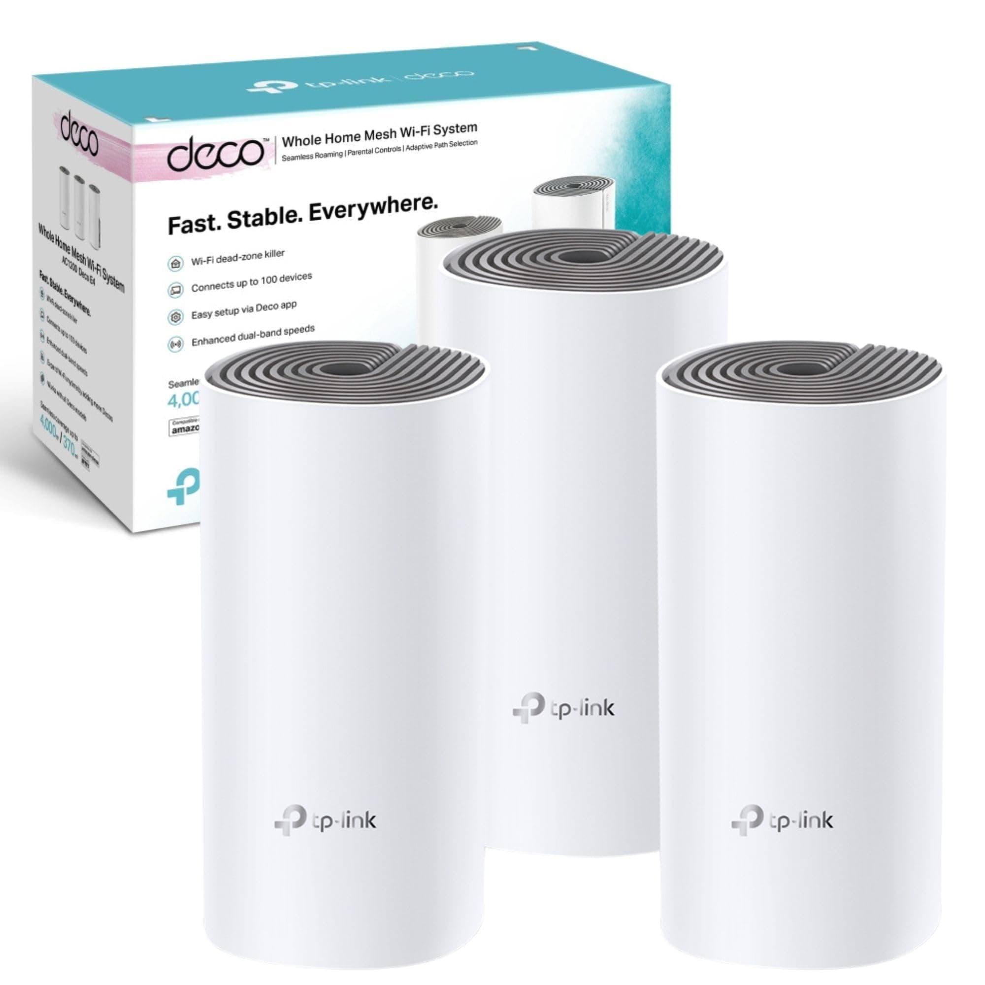 TP-Link Deco E4 Whole Home Mesh Wi-Fi System, Seamless and Speedy (AC1200) for Large Home,… product image