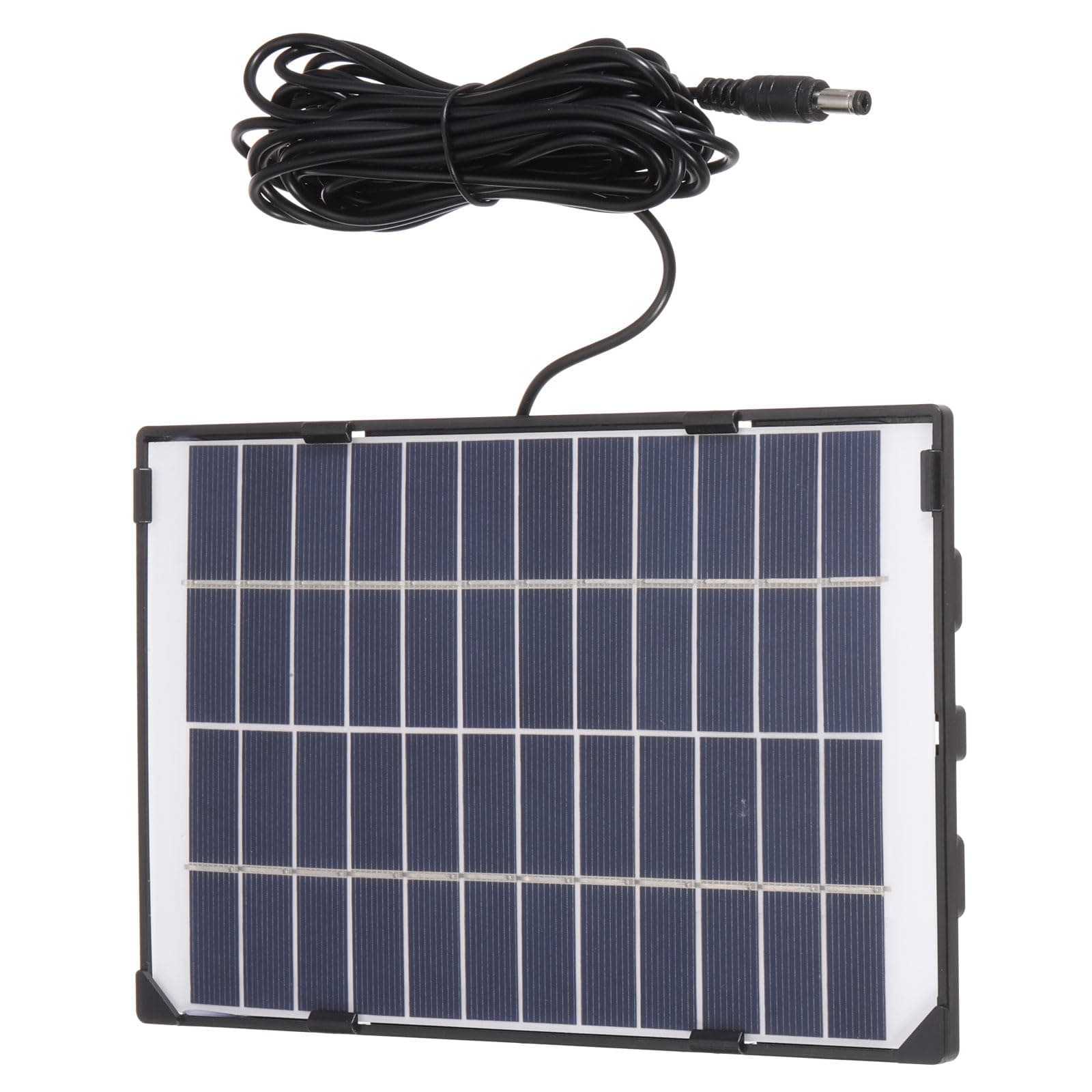 sourcing map 12V 6W 0.5A Solar Panels for Security Camera, 3.2m Wire DC 5521 Output Solar… product image