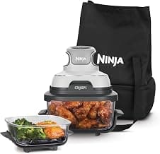 Ninja CRISPi Portable Air Fryer, 3.8L & 1.4L, 4-in-1, White FN102UK | Roast, Recrisp, Space… product image