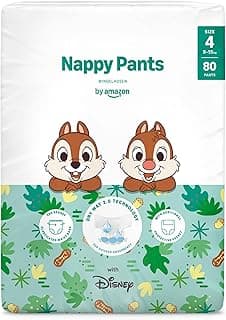 Disney Nappy Pants, Size 4 (9-15 kg), 80 Count, White (Previously a Mama Bear brand, same… product image