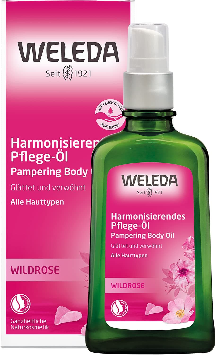 WELEDA Bio Wildrose Körperöl - ätherisches Naturkosmetik Hautpflege Massageöl / Pflegeöl mit… product image