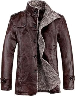 Men's Mao Collar Jacket - Winter Coat for Men Business Shirt Jacket Long Sleeve Large Size… product image