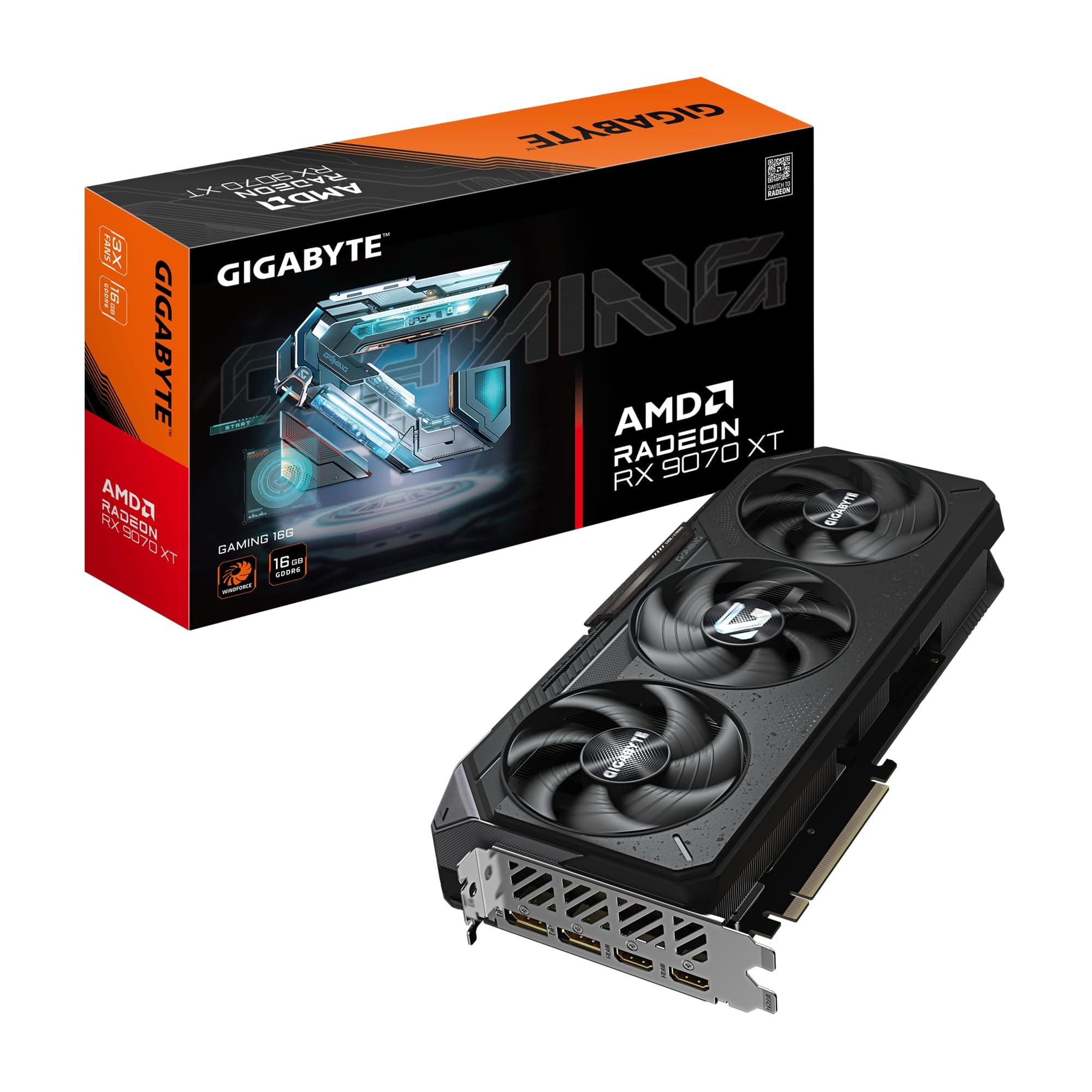 Gigabyte Radeon RX 9070 XT GAMING 16G Graphics Card - 16GB GDDR6, 256bit, PCI-E 5.0, 2970 MHz… product image