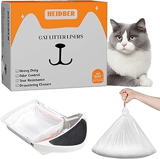 Drawstring Cat Litter Box Liners 100 Pack-Robot Litter Liner Bags for Robot 3 and 4… product image