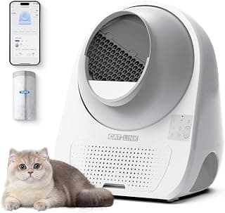 CATLINK Pro-X Self-Cleaning Cat Litter Tray with APP-13L Waste Container for Large Cats, 4… product image