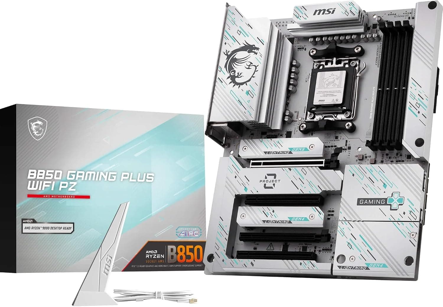 MSI B850 Gaming Plus WiFi PZ, ATX Motherboard, Supports AMD Ryzen 9000/8000/7000 Processors,… product image