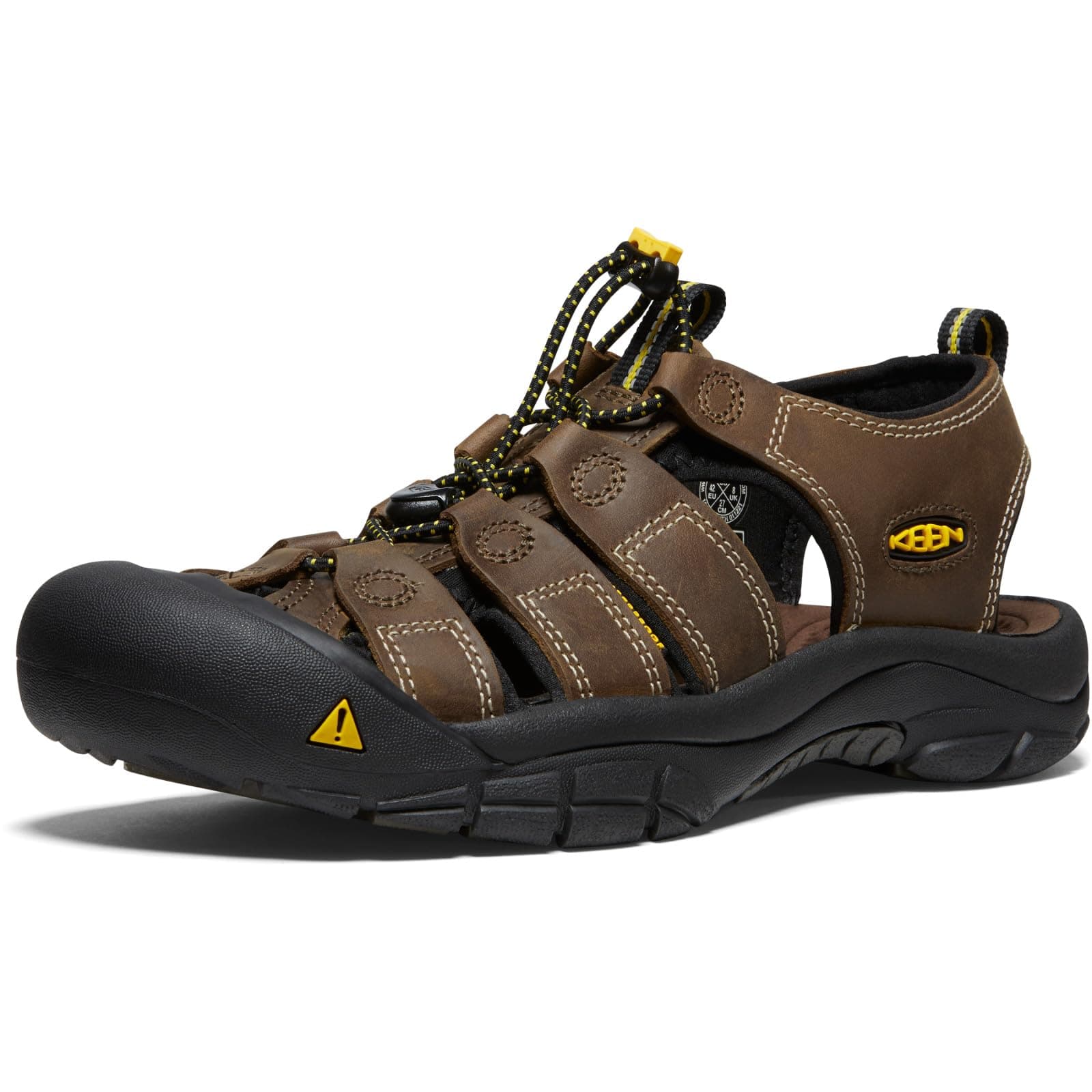 KEEN Men's Newport Closed Toe Comfortable Durable Leather Water Sandals, Bison, 9 product image
