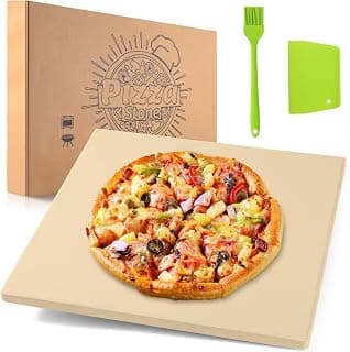 NumRise Pizza Stone, 30.5×30.5 cm Square Pizza Stone for Oven and Grill, Heavy Duty Cooking… product image