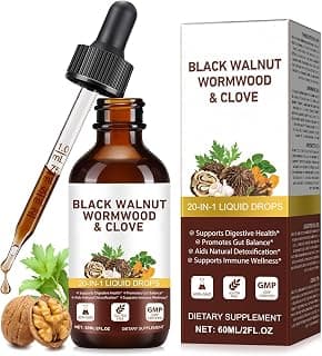 Wormwood Black Walnut and Clove Herbal Drop, Black Walnut & Wormwood & Pumpkin Seed & Clove,… product image