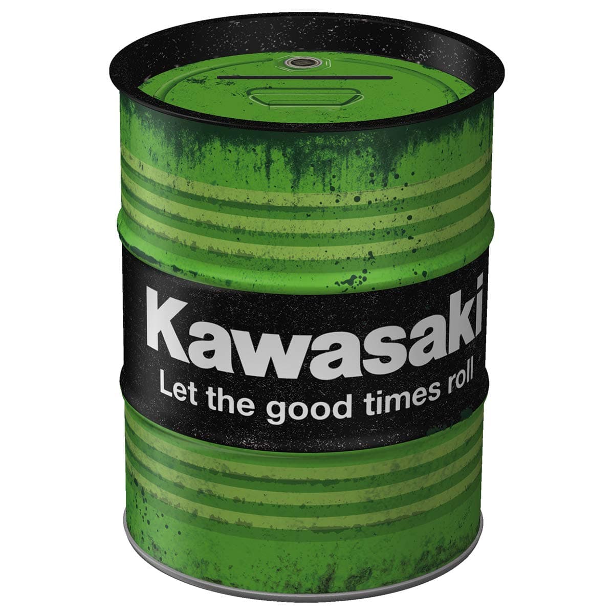 Nostalgic-Art Salvadanai retrò a forma fusto olio, Kawasaki – Good times – Idea regalo per… product image