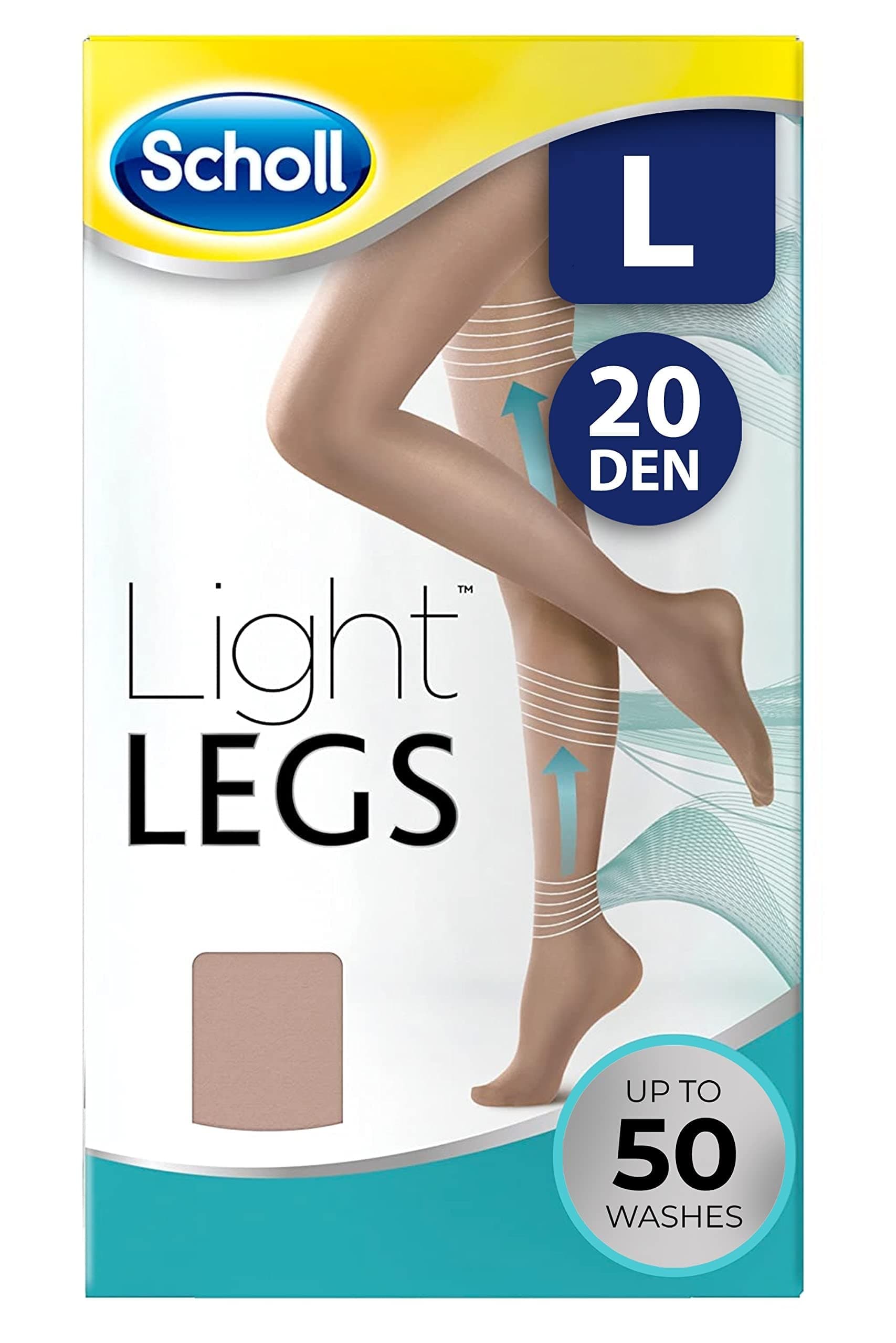 Scholl Light Legs Compression Tights for Women - 20 Denier, Nude, Large product image