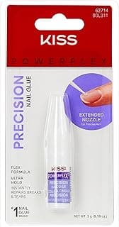 KISS Powerflex Precision Nail Glue, Flex Formula for Ultra Hold of False Nails, Instantly… product image