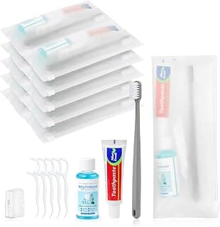 Kocpudu Travel Toothbrush kit Bulk, 5-in-1 Travel Dental kit (10-Pack) product image