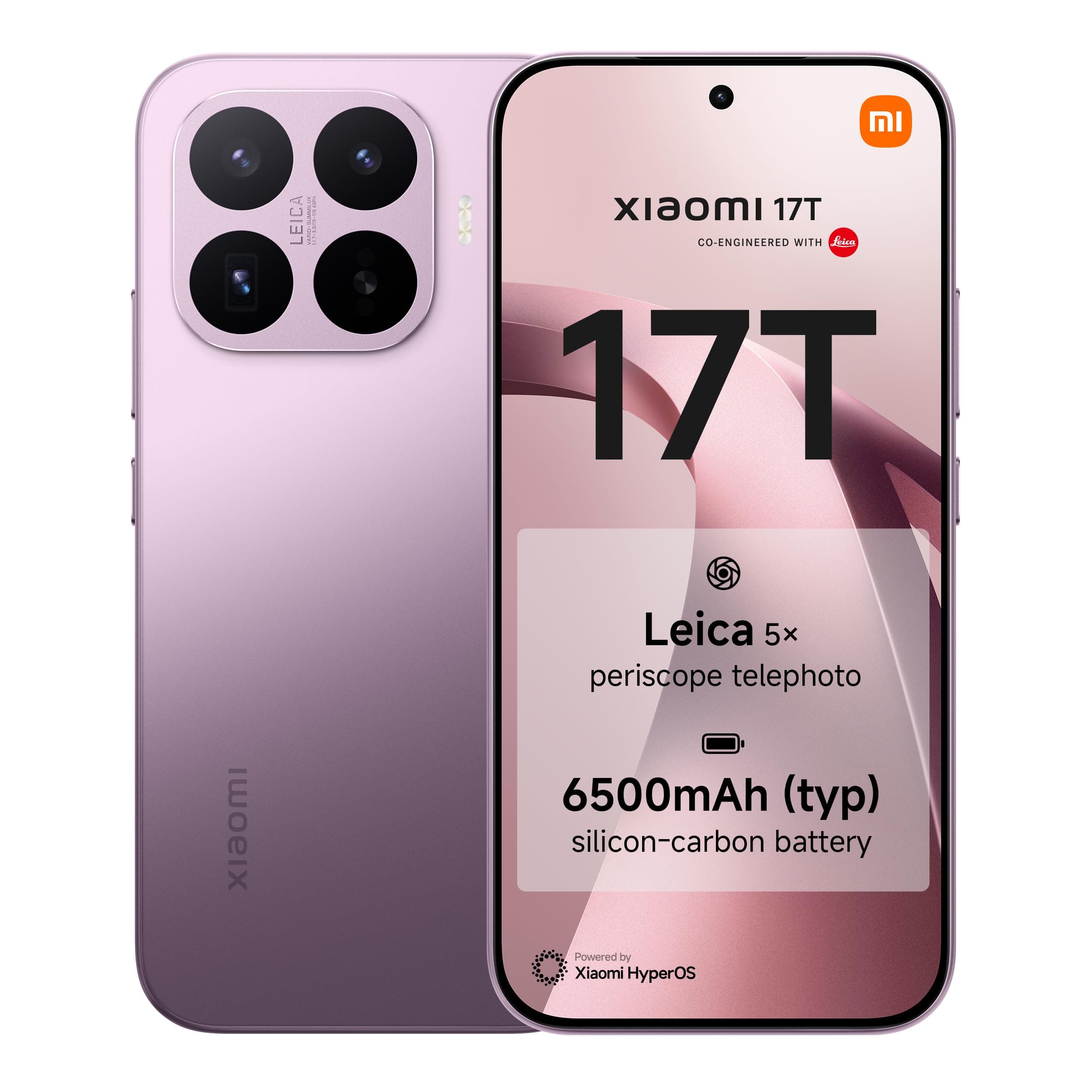 XIAOMI 17T Smartphone 12+512GB, 6500mAh Akku, Leica 5X Telekamera, Violett product image