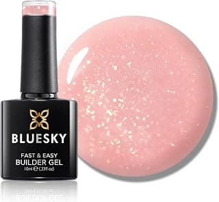 Bluesky Fast & Easy Builder Gel 10ml, Peach Glitz, Nail Strengthener and Extender for Long,… product image