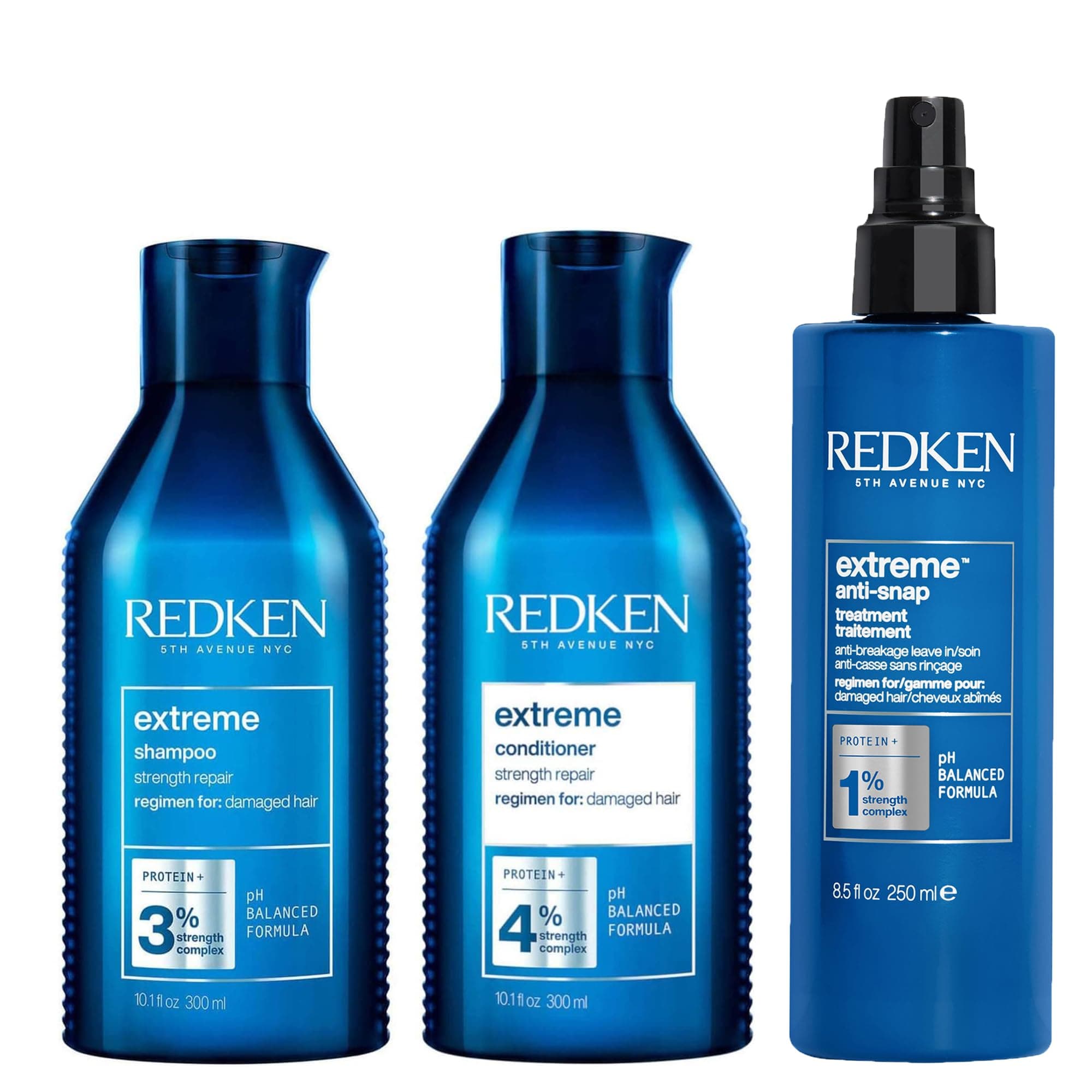 Redken Pflegeset mit.Shampoo 300ml, Conditioner 300ml & Anti-Snap Spray 250ml für sprödes und… product image