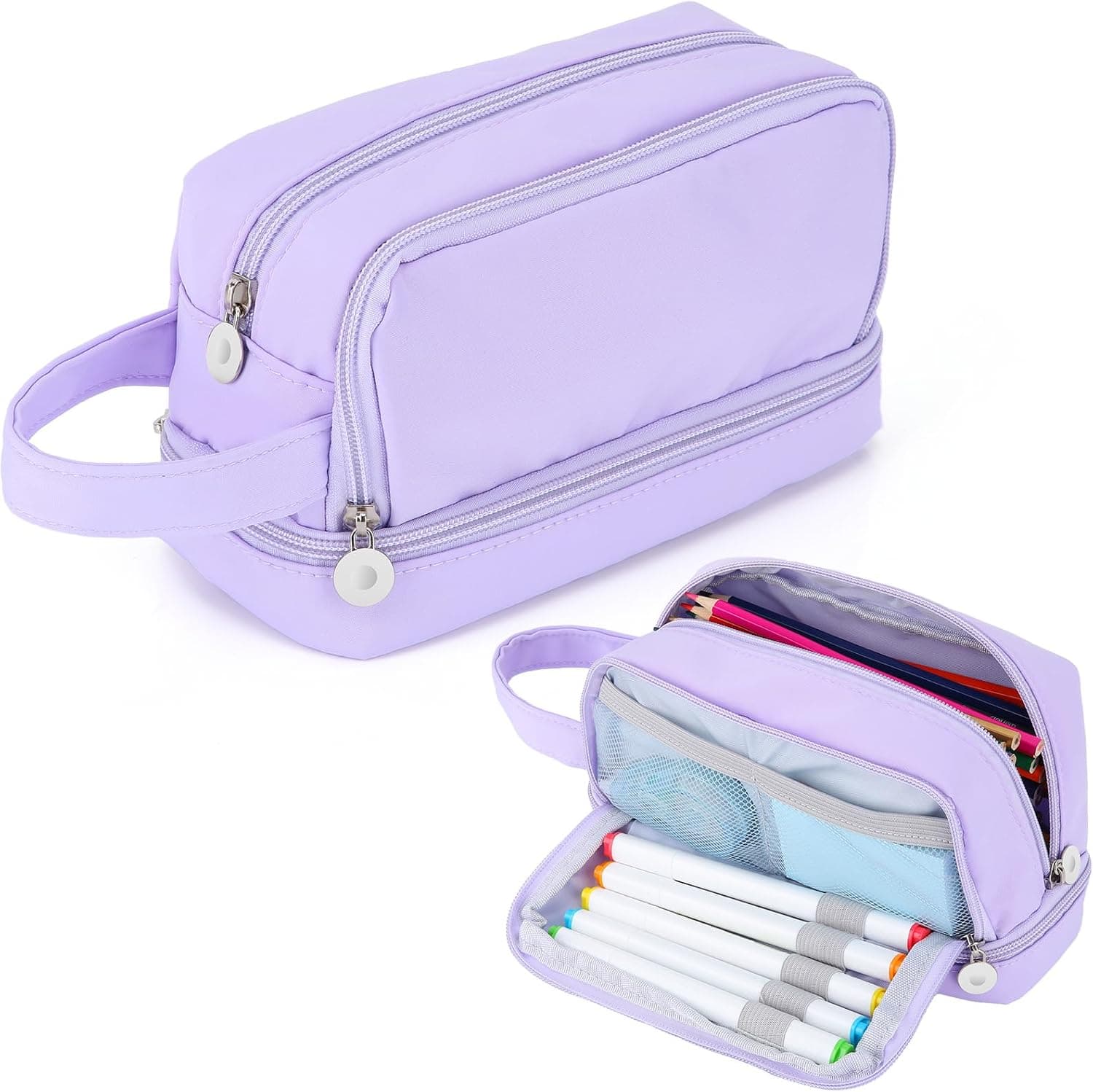 Alyvisun Federmäppchen Große Kapazität Mäppchen Etui Stifte mit 3 Fächern für Jungen und… product image