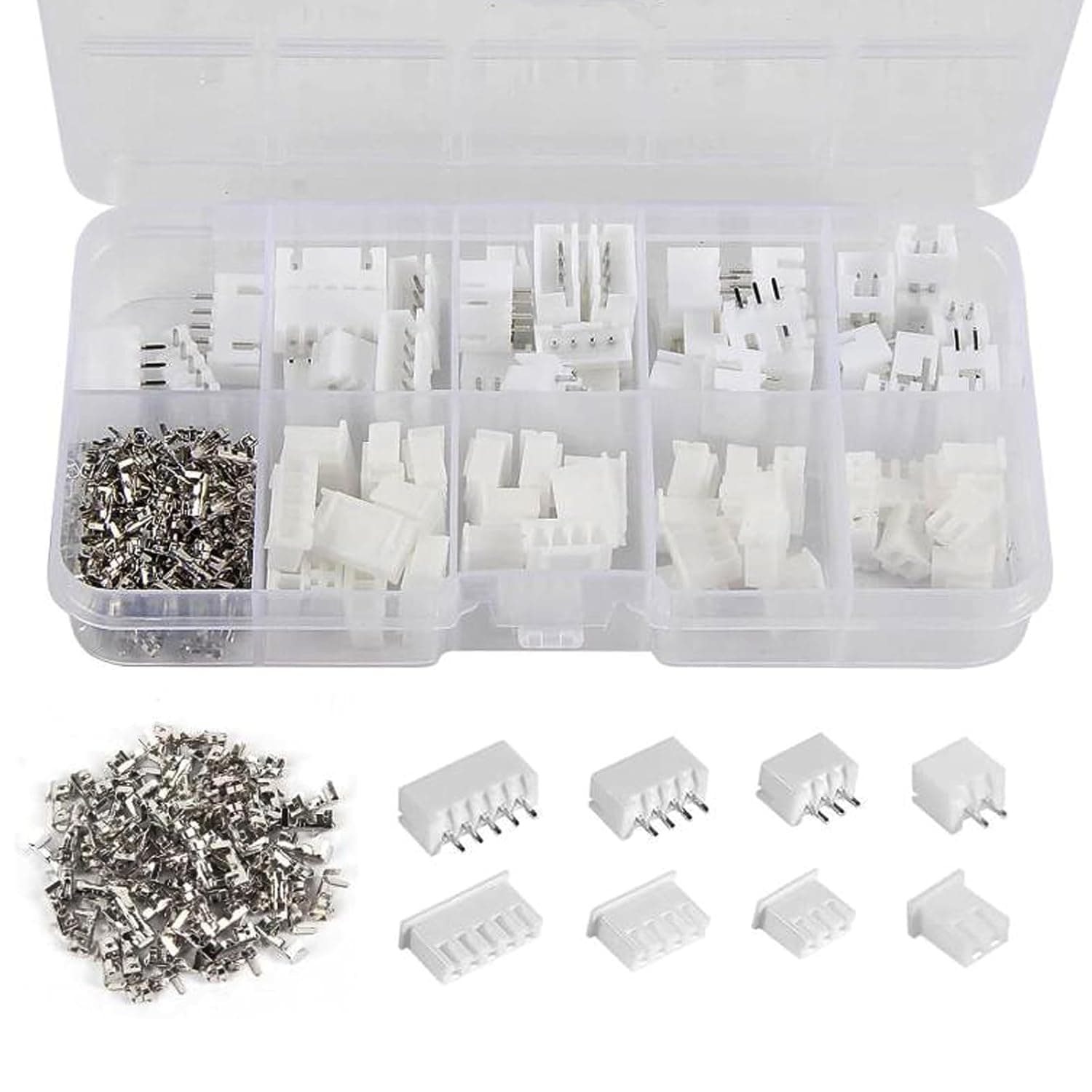 230pcs XH2.54 PH2.0 Connector Kit 2p 3p 4p 5 Pin 2.54mm Pitch 2.0mm Terminal Pin Header Set… product image