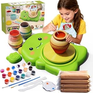 Pottery Wheel for Kids with Foot Pedal, Cute Dinosaur Kids pottery Kit | Complete Pottery Set… product image