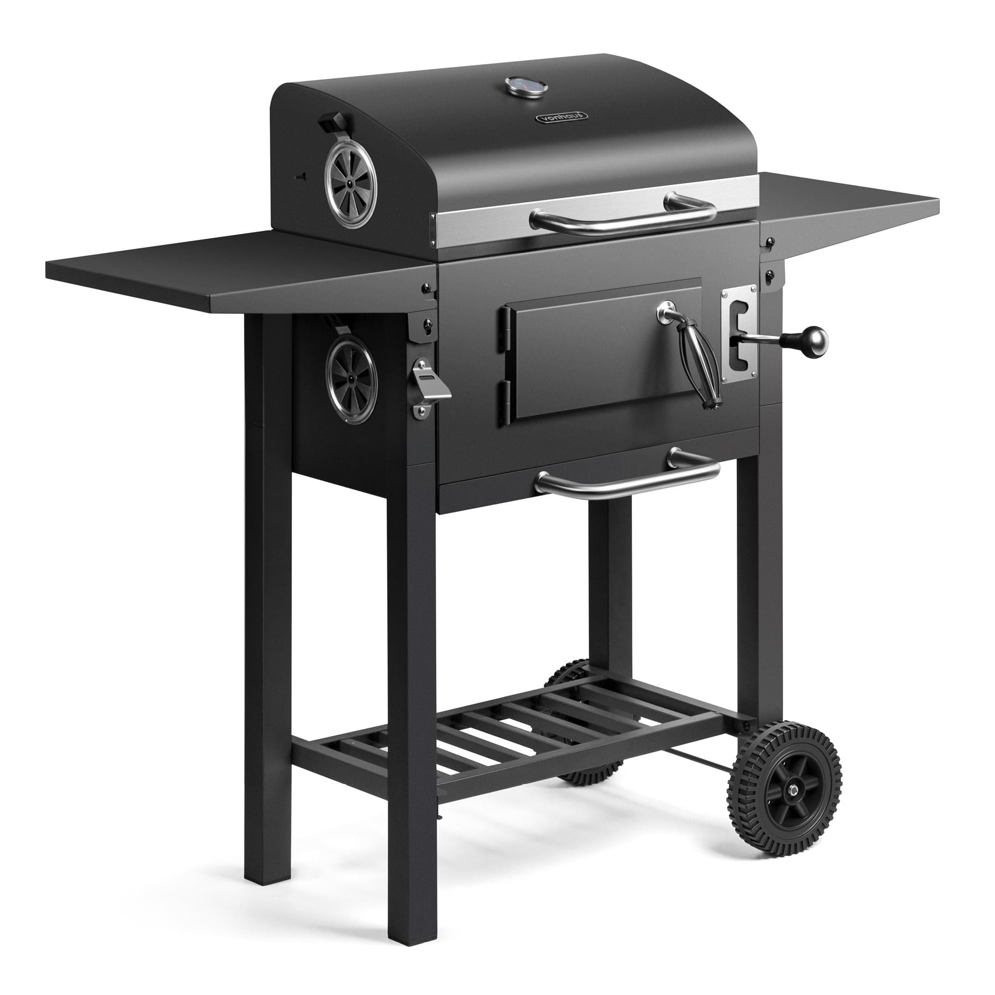 VonHaus Charcoal BBQ – Barbecue with Warming Rack, Adjustable Height, Temperature Gauge –… product image