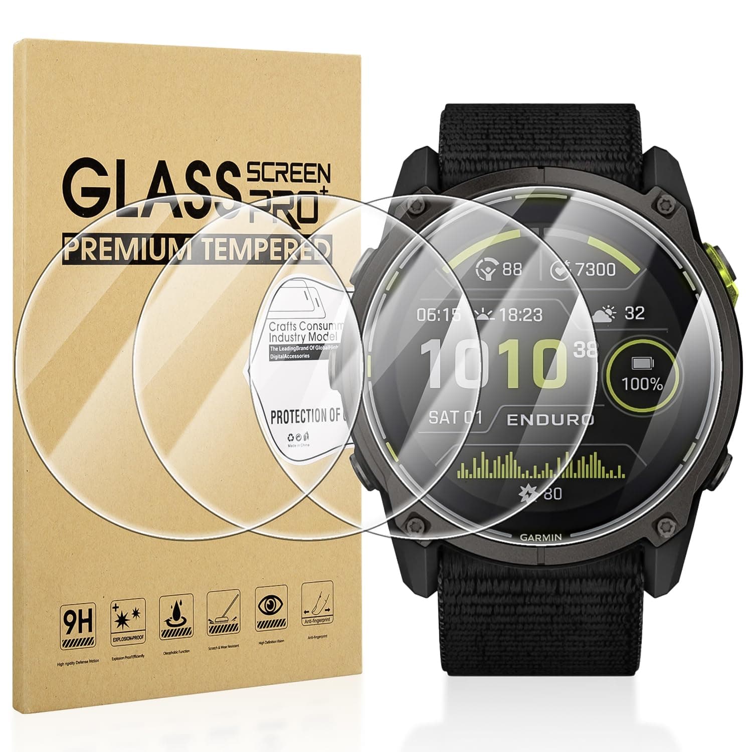 Diruite 4-Pièces Protection Écran pour Garmin Enduro 3 Protection D'écran,HD Verre Trempé Anti… product image