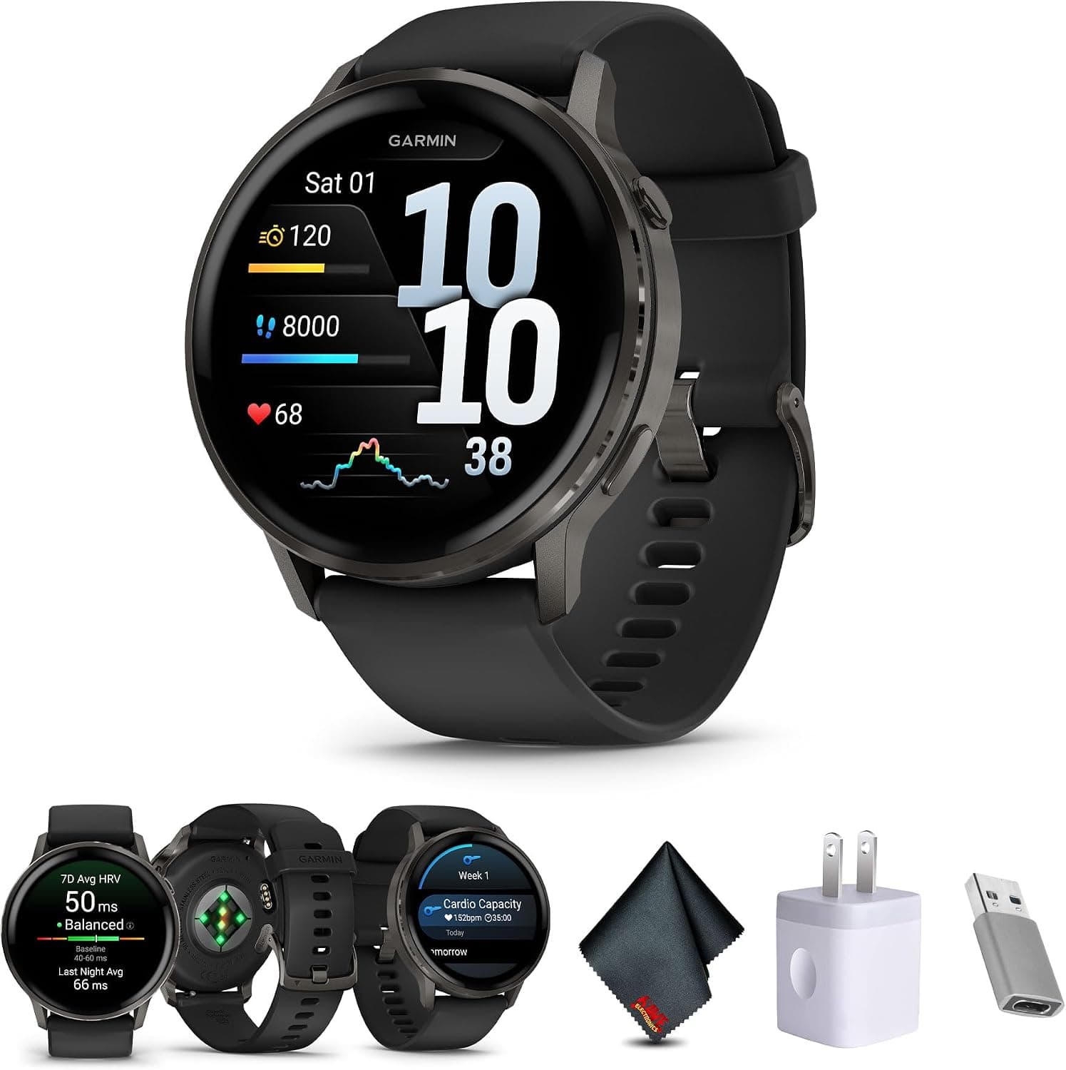 Garmin Venu 4 Smartwatch AMOLED 45mm (Slate/Black) product image