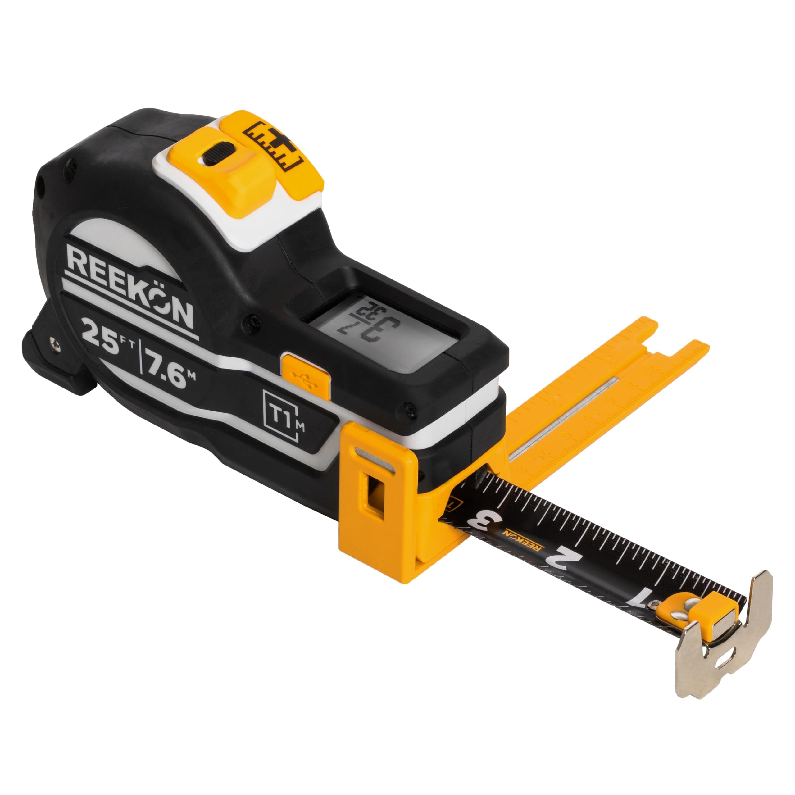 REEKON T1M Utility Digital Tape Measure 25ft / 7.6m (Split) – Bluetooth Smart Measuring Tool,… product image