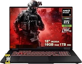 TUF Gaming A18 AI Laptop 18" WUXGA IPS 144Hz (100% sRGB, GSYNC) AMD 8-core Ryzen 7 260 16GB… product image