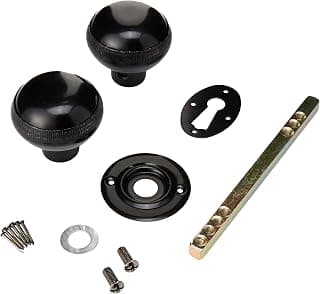 Sterling SRL8BK Black Rim Door Knob Set – 45mm | Steel Door Knobs for Rim Locks & Rim… product image