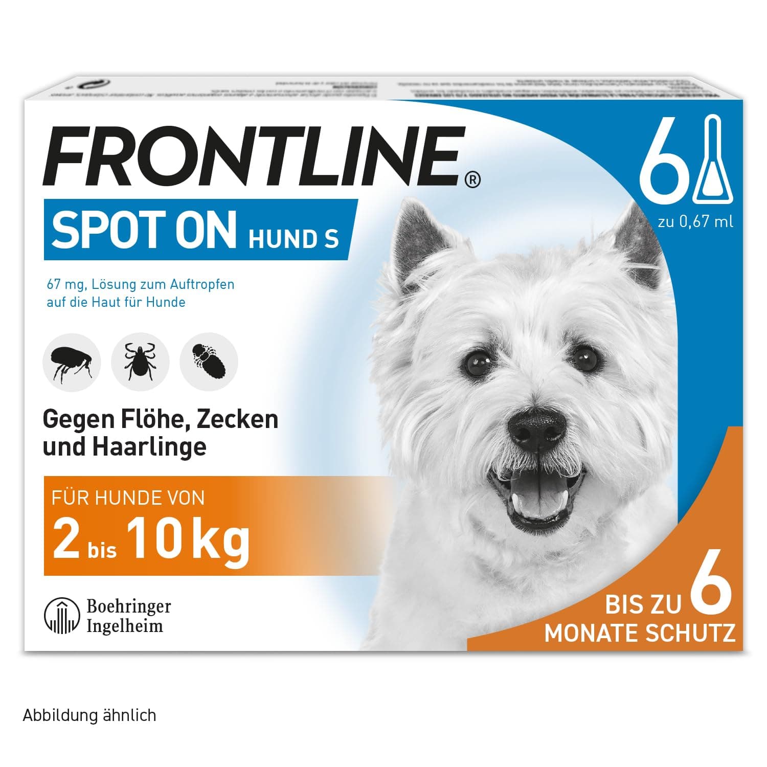 Frontline Spot On Dog S Solution | 6 x pipettes for up to 6 months protection - easy to use,… product image