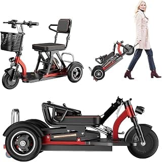 Mobility Scooters for Adults,Foldable Lightweight 3-Wheel Mobility Scooter - Up to 45km… product image
