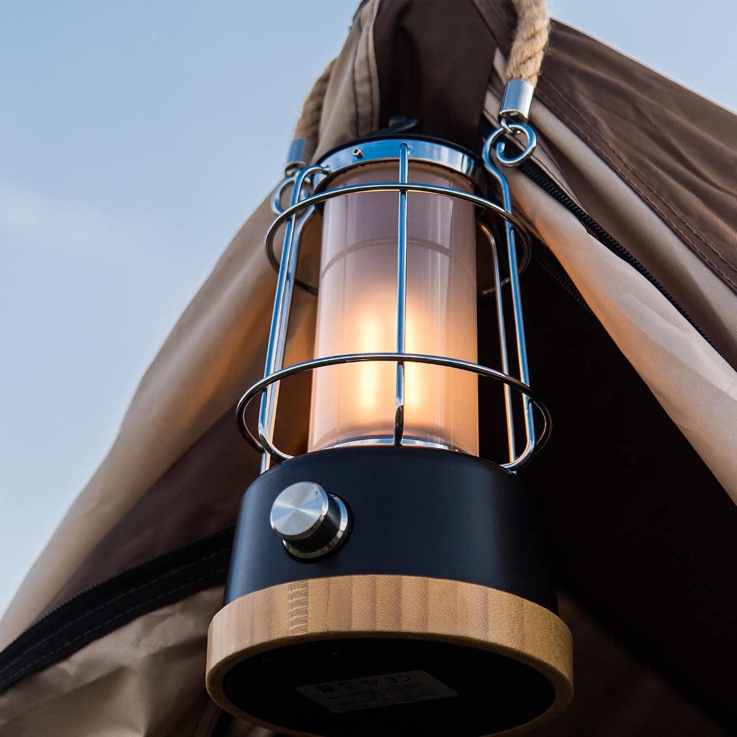 HARPER LIVING Wiederaufladbare LED-Laterne im Retro-Stil, 6 W, 370 Lumen, 5000 mAh, dimmbar,… product image