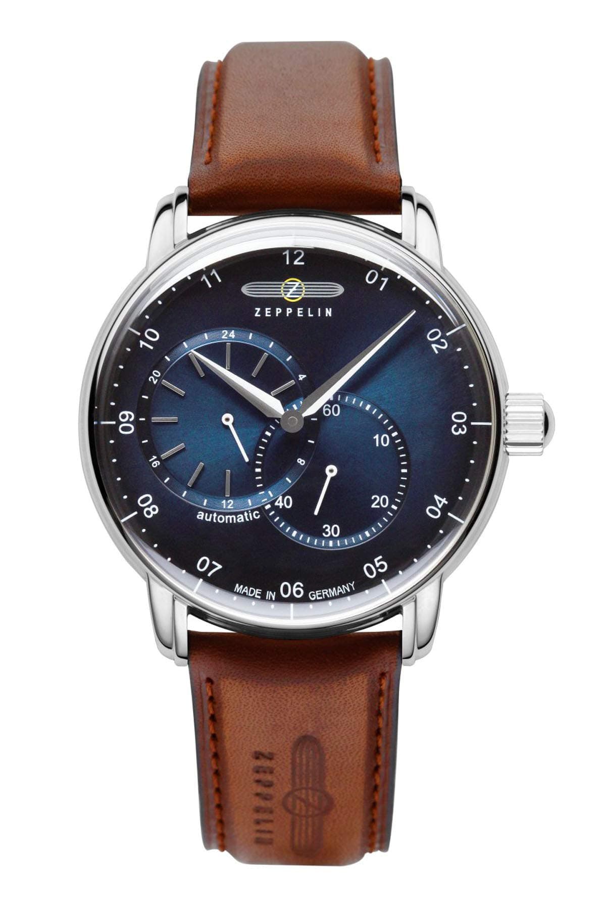 Zeppelin Herrenuhr mit Lederband Serie New Captain’s Line Automatik 24 Stunden Anzeige 8662-3 product image