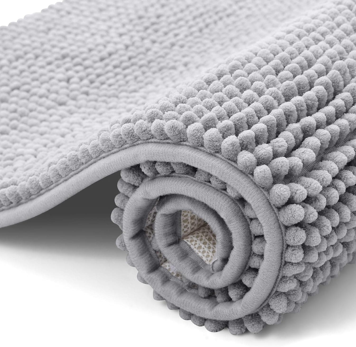 smiry Non Slip Chenille Bath Mat, Extra Soft Bathroom Mat, Super Absorbent Fluffy Bath Mats… product image