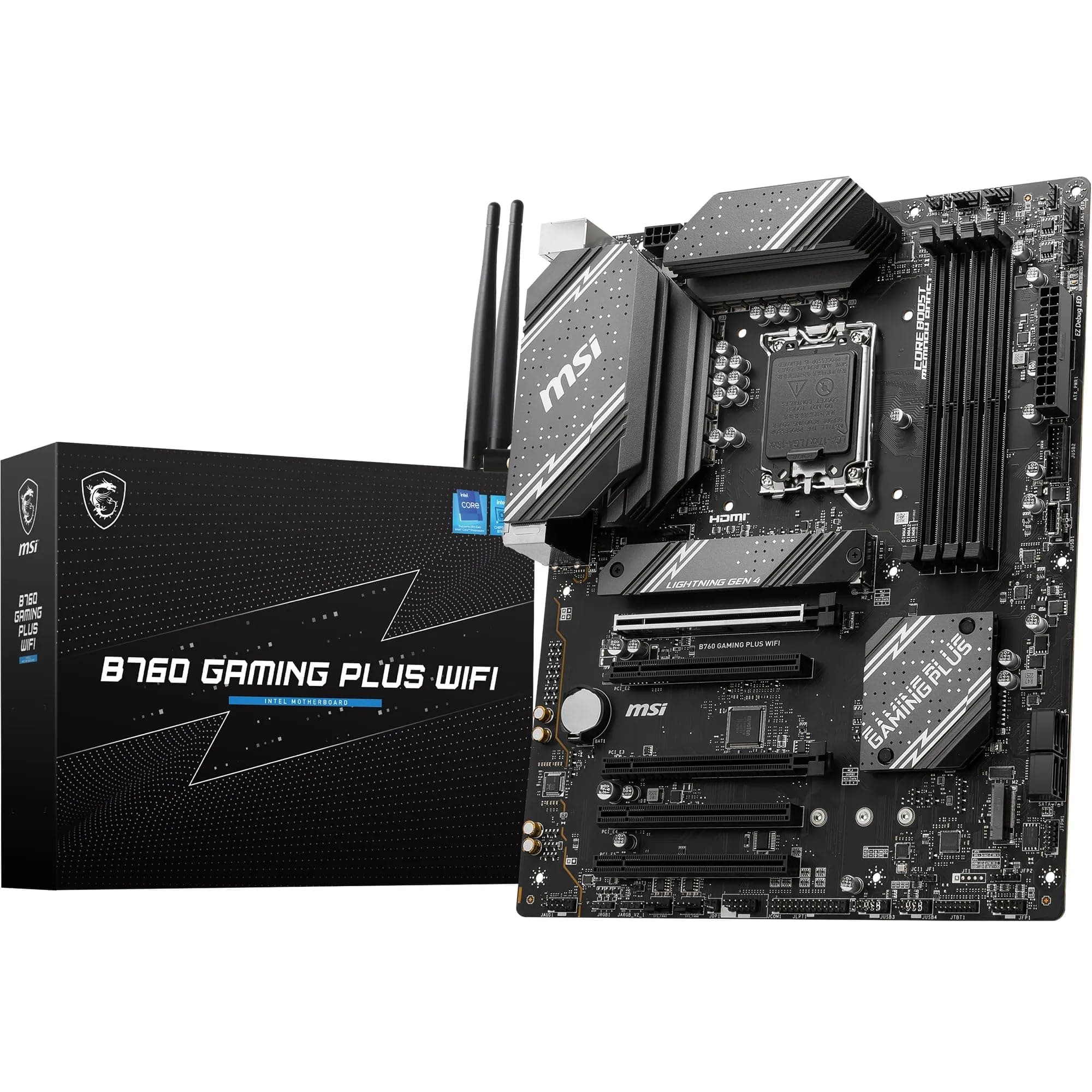 MSI B760 Gaming Plus WiFi Mainboard, ATX - Unterstützt Intel Core Prozessoren der 14., 13. und… product image