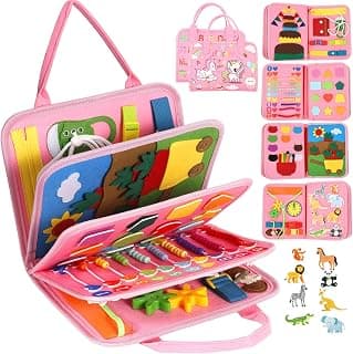 Busy Board for Toddler 1 2 3 Year Old, Felt Quiet Book Sensory Toy Baby Travel Busy Board… product image