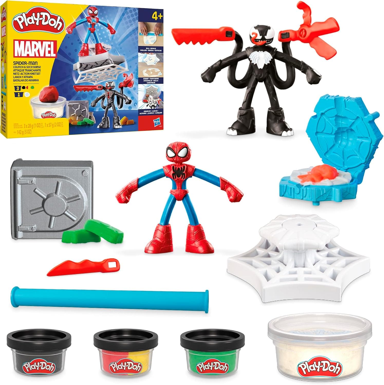 Play-Doh Spider-Man Launch & Slice Battle Playset, Non-Toxic Modelling Compound Set for Boys… product image