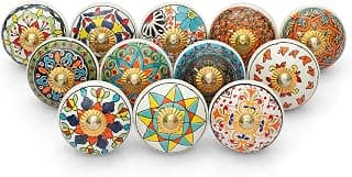 Craft Trade Multicolor Door Cabinet Knobs for Dresser Drawer Vintage Closet Ceramic Knob… product image