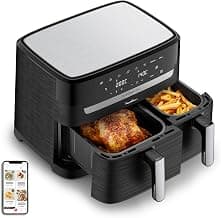 Air Fryer with Two Compartments + Recipe Book with 20 Recipes, XXL Capacity 8.3 L, for up to 8… product image